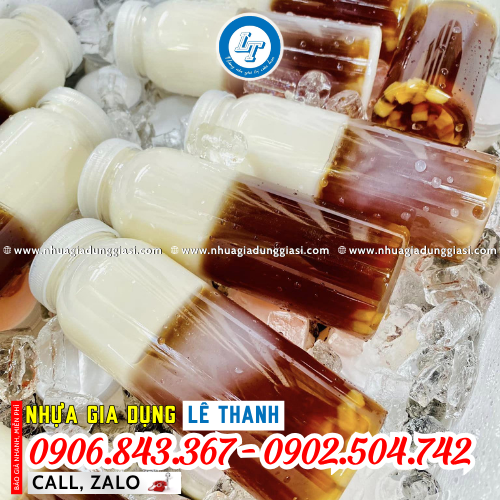 Chai nhựa PET miệng rộng đựng trà sữa Chai nhựa PET miệng rộng đựng trà sữa