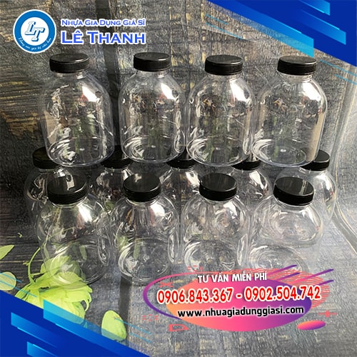 Chai nhựa PET tròn lùn Chai nhựa PET tròn lùn