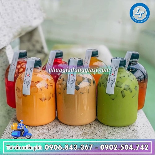 Chai nhựa tròn lùn 500ml Chai nhựa tròn lùn 500ml