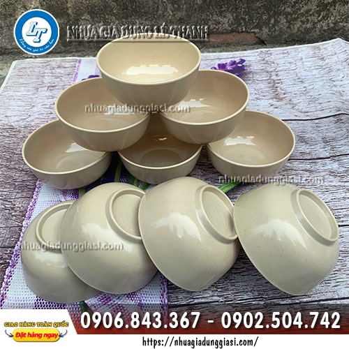 Chén nhựa mica nâu Chén nhựa mica nâu