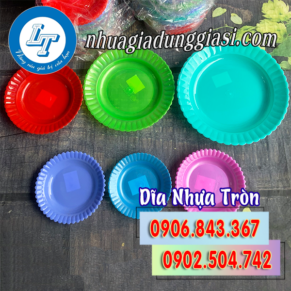 Dĩa nhựa tròn đủ kích thước