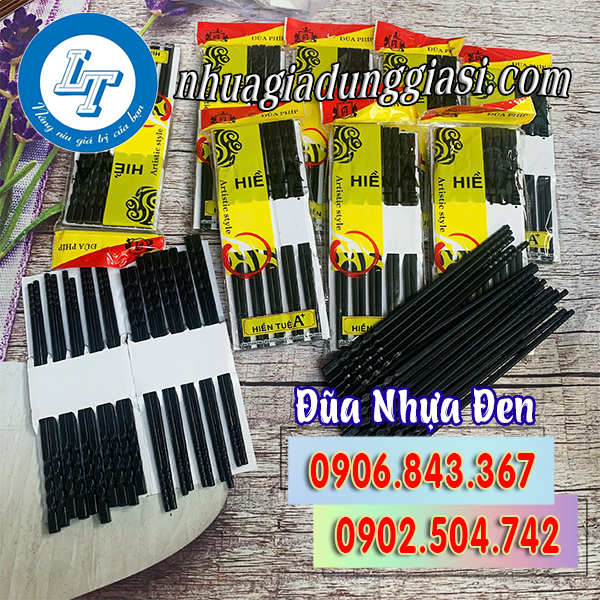 Đũa nhựa đen giá sỉ