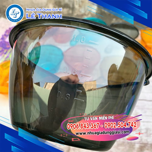 Gáo múc nước trong suốt có vạch chia lít Gáo múc nước trong suốt có vạch chia lít