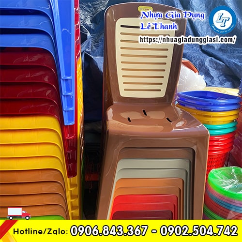 Ghế dựa 2 màu nhựa chính phẩm giá sỉ Ghế dựa 2 màu nhựa chính phẩm giá sỉ