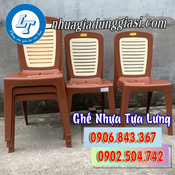 Ghế nhựa lớn tựa lưng 9 sọc