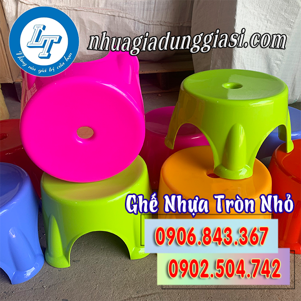 Ghế nhựa tròn nhỏ đủ màu