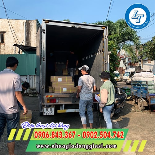 Giao xô nhựa tròn có nắp