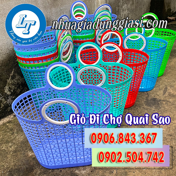 Giỏ đi chợ quai sao đủ màu