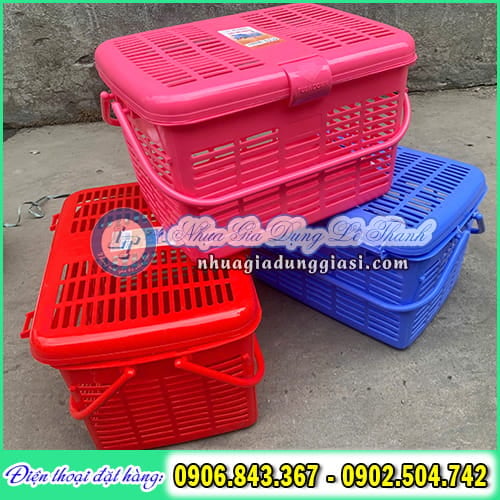 Giỏ nhựa có nắp khóa Giỏ nhựa có nắp khóa