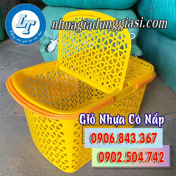 Giỏ nhựa có nắp