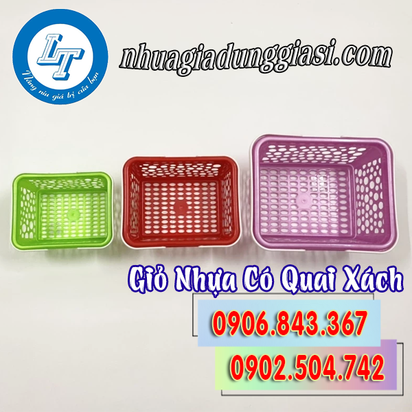 Giỏ nhựa có quai xách giá sỉ