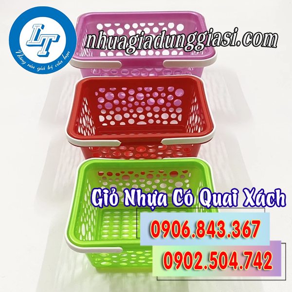 Giỏ nhựa có quai xách