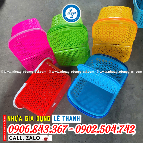 Giỏ nhựa đa năng có nắp đủ màu Giỏ nhựa đa năng có nắp đủ màu