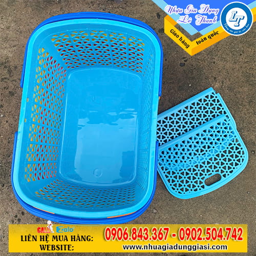 Giỏ nhựa đựng quần áo có nắp Giỏ nhựa đựng quần áo có nắp