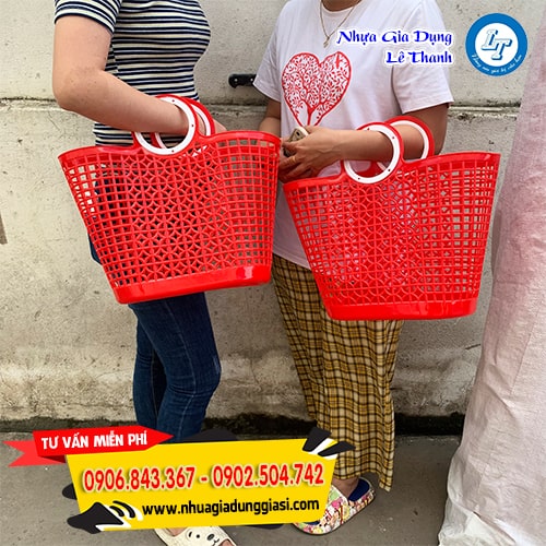 Giỏ xách nhựa làn nhựa đi chợ Giỏ xách nhựa làn nhựa đi chợ