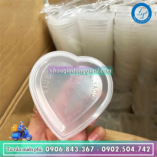 Hộp đựng bánh flan tim Hộp đựng bánh flan tim