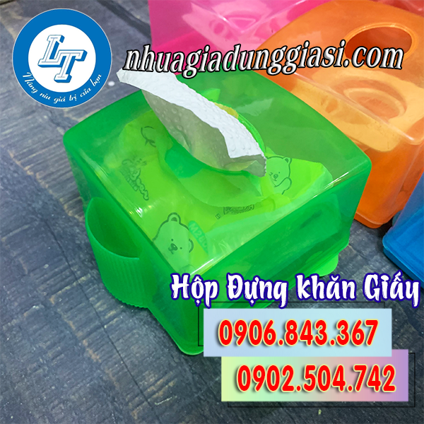 Hộp đựng khăn giấy lò xo nhỏ gọn