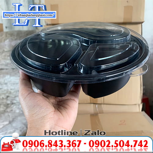 Hộp nhựa 3 ngăn tiện lợi Hộp nhựa 3 ngăn tiện lợi