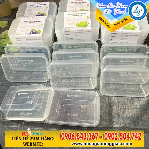Hộp nhựa chữ nhật có nắp chịu nhiệt tốt Hộp nhựa chữ nhật có nắp chịu nhiệt tốt