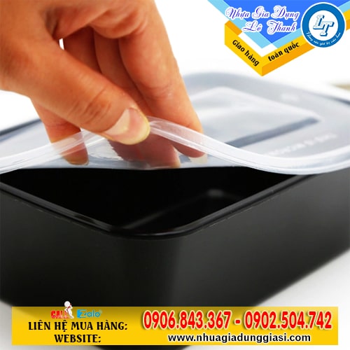 Hộp nhựa chữ nhật có nắp đậy kín chắc Hộp nhựa chữ nhật có nắp đậy kín chắc