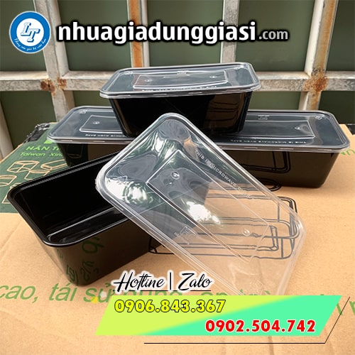 Hộp nhựa chữ nhật đen nắp trong Hộp nhựa chữ nhật đen nắp trong