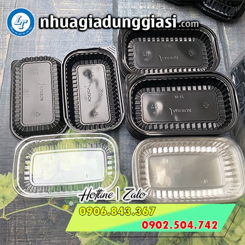 Hộp nhựa đế đen HT17 1 ngăn Hộp nhựa đế đen HT17 1 ngăn