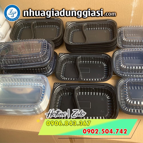 Hộp nhựa đế đen HT17 dùng 1 lần Hộp nhựa đế đen HT17 dùng 1 lần