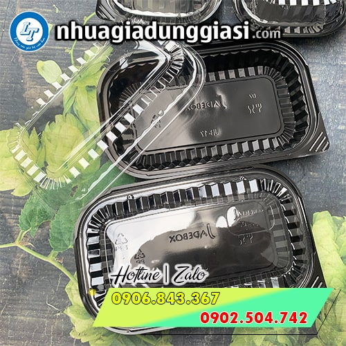 Hộp nhựa đế đen HT17 kiểu dáng đẹp mắt Hộp nhựa đế đen HT17 kiểu dáng đẹp mắt