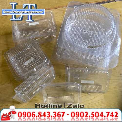 Hộp nhựa dùng 1 lần đựng bánh Hộp nhựa dùng 1 lần đựng bánh