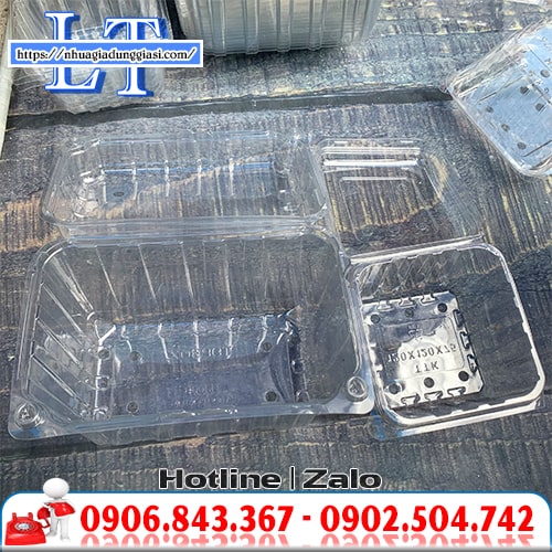 Hộp nhựa dùng 1 lần đựng trái cây Hộp nhựa dùng 1 lần đựng trái cây