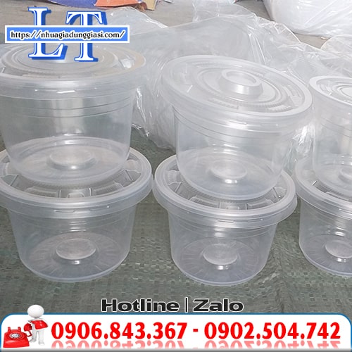 Hộp nhựa đựng cháo dinh dưỡng 450ml Hộp nhựa đựng cháo dinh dưỡng 450ml