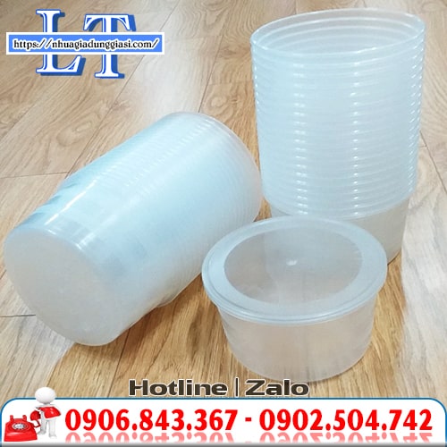 Hộp nhựa đựng cháo dinh dưỡng 500ml Hộp nhựa đựng cháo dinh dưỡng 500ml