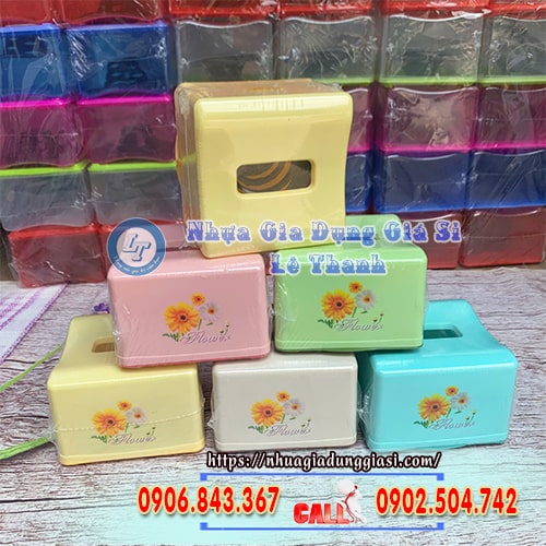 Hộp nhựa đựng khăn giấy vuông Hộp nhựa đựng khăn giấy vuông
