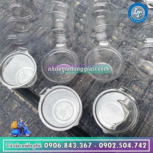 Hộp nhựa đựng nước chấm nắp liền Hộp nhựa đựng nước chấm nắp liền
