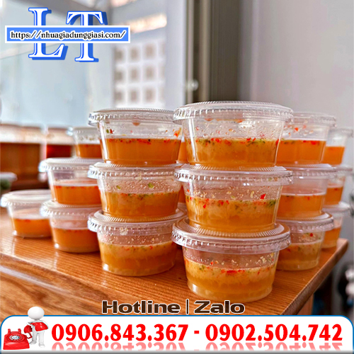 Hộp nhựa đựng nước sốt an toàn Hộp nhựa đựng nước sốt an toàn