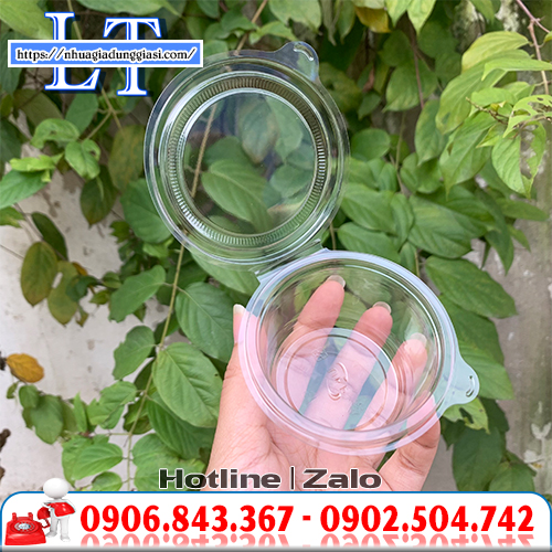 Hộp nhựa đựng nước sốt nắp liền Hộp nhựa đựng nước sốt nắp liền