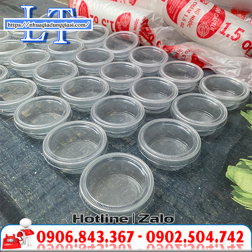 Hộp nhựa đựng nước sốt nắp rời Hộp nhựa đựng nước sốt nắp rời