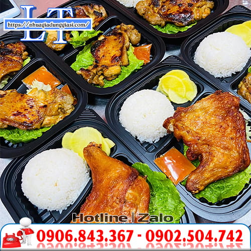 Hộp nhựa đựng thức ăn mang đi tiện lợi Hộp nhựa đựng thức ăn mang đi tiện lợi