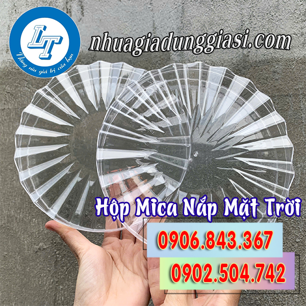 Hộp nhựa mica nắp mặt trời giá rẻ