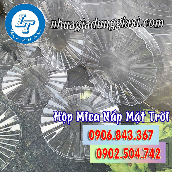 Hộp nhựa mica nắp mặt trời giá sỉ
