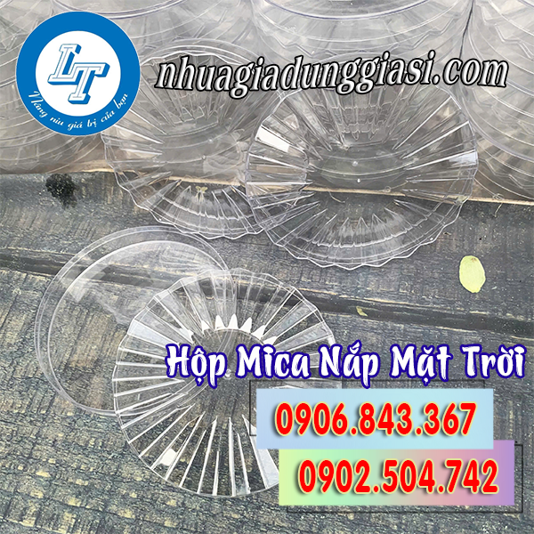 Hộp nhựa mica nắp mặt trời