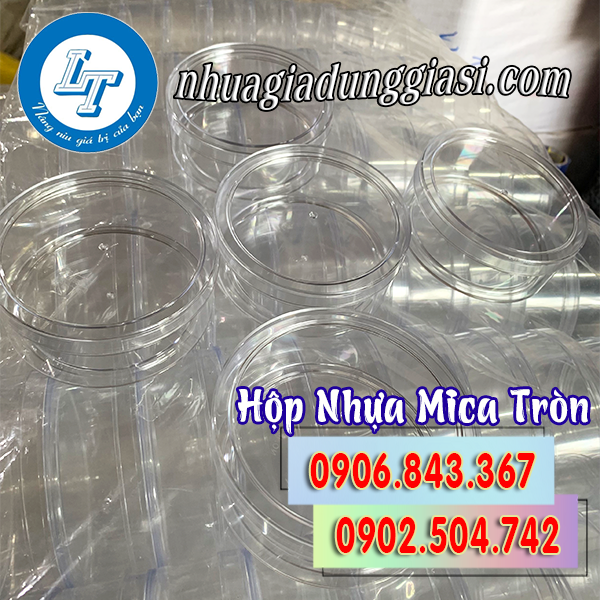 Hộp nhựa mica tròn giá rẻ