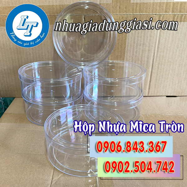 Hộp nhựa mica tròn
