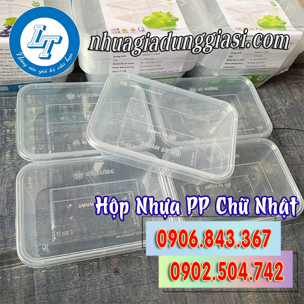 Hộp nhựa PP chữ nhật chất lượng