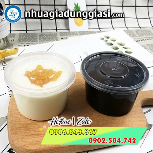 Hộp nhựa tròn có nắp đựng thực phẩm an toàn Hộp nhựa tròn có nắp đựng thực phẩm an toàn