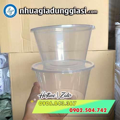 Hộp nhựa tròn dùng 1 lần chịu nhiệt tốt Hộp nhựa tròn dùng 1 lần chịu nhiệt tốt