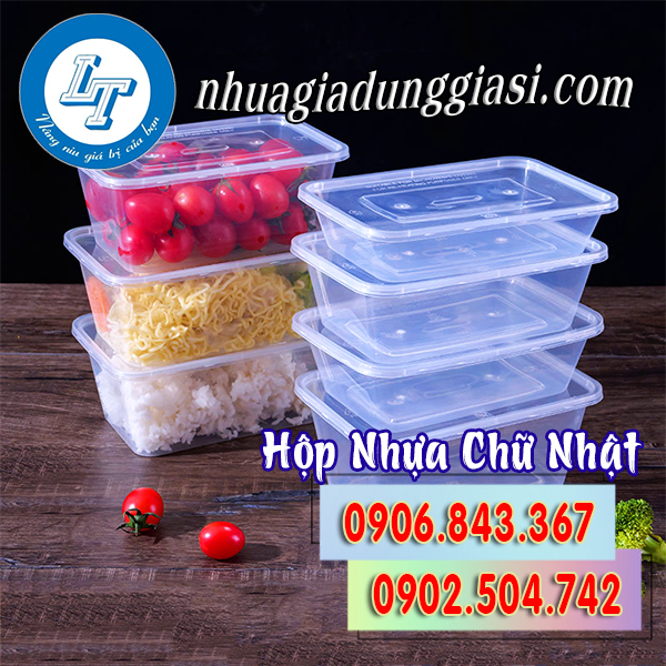 Hộp nhựa trong chữ nhật giá rẻ
