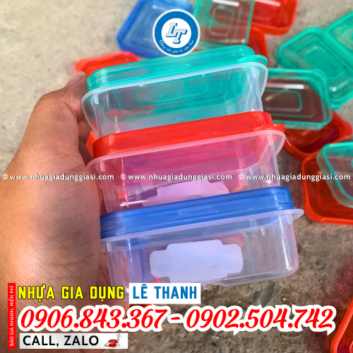 Hộp thực phẩm có nắp gọn nhẹ Hộp thực phẩm có nắp gọn nhẹ