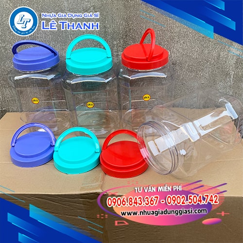 Hũ nhựa 4kg dày dặn Hũ nhựa 4kg dày dặn