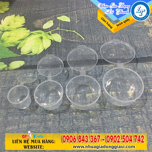 Hũ nhựa đựng sốt nắp liền đủ size Hũ nhựa đựng sốt nắp liền đủ size